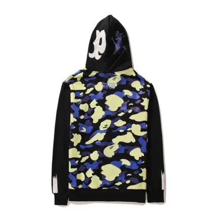 Men Camouflage Zipper Bape Shark Hoodie