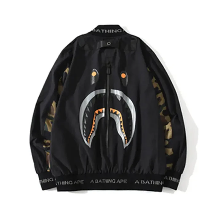 A Bathing Ape Bape Camo Shark Zip Up Jacket