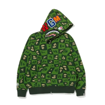 A Bathing Ape Bape Shark Hoodie Green