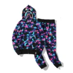 A Bathing Ape Camouflage Bape Shark Hoodie Pajama Set