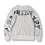 A Bathing Ape Casual Black And Grey Bape Sweater