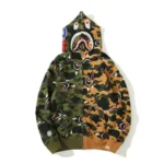 BAPE Shark Head Camouflage Classic Zipper Hoodie