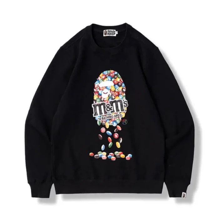 Black Bape X M&M’s Mens Crewneck Sweatshirt