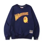 Blue Bape x NBA Warriors Sweatshirt