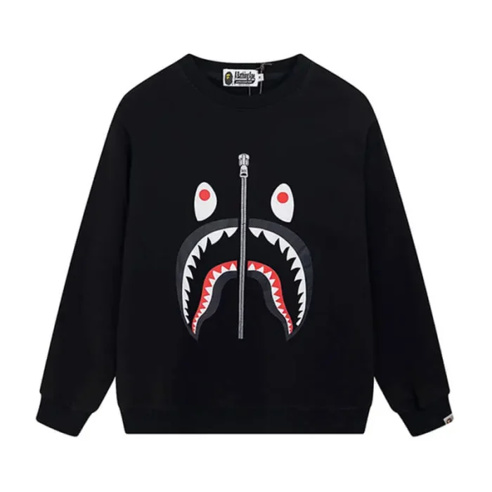 Camo Metal Zip Black Bape Shark Sweater