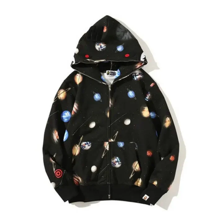 Camouflage Printed Universe BAPE Planet Hoodie