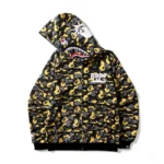 Classic Bape Shark Camouflage Zipper Camo Color Jacket Hoodie