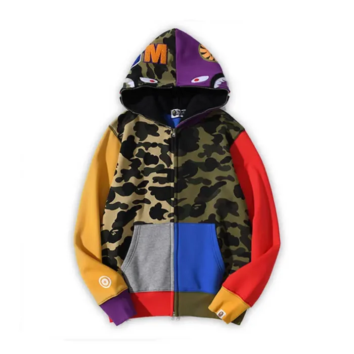 Crazy Bape 1st Camo Shark Full Zip Hoodie