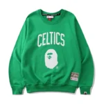 Fleece Letter Bape X NBA Celtics Sweatshirt