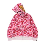 Full Zip APC Bape Shark Hoodie Pink Camo