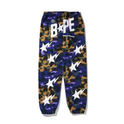 Letter Print Baep Star Bathing Ape Pants