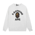 White And Black Bape College A Bathing Ape Sweatshirts