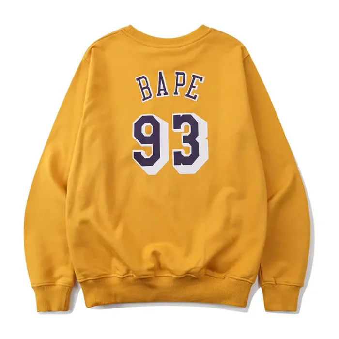 Yellow Bape x NBA Lakers Sweatshirt